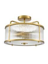 Franklite Bonham Aged Brass Semi Flush Ceiling Fitting